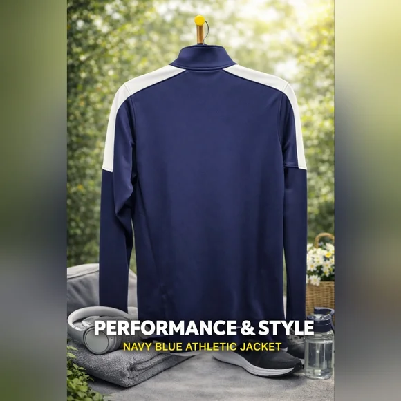 New Under Armour Men's Performance Jacket in Navy and White Size Medium - Picture 2 of 4